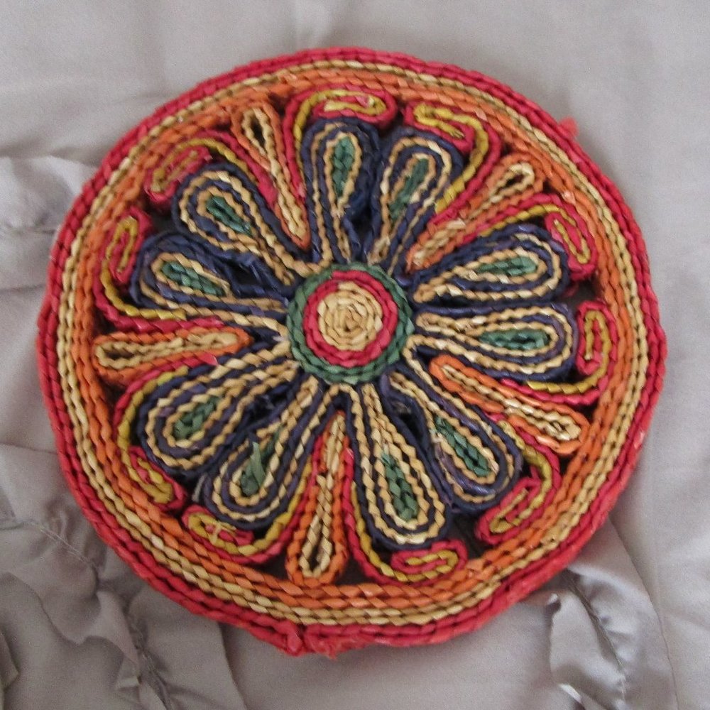 small rattan trivet